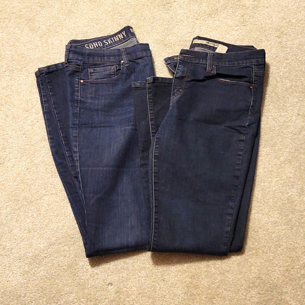 Lot of 2 pairs DKNY Soho skinny jeans
